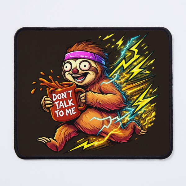 Item preview, Don't Talk To Me: Funny Fast Sloth & Giant Coffee Mug designed and sold by krish-prints.