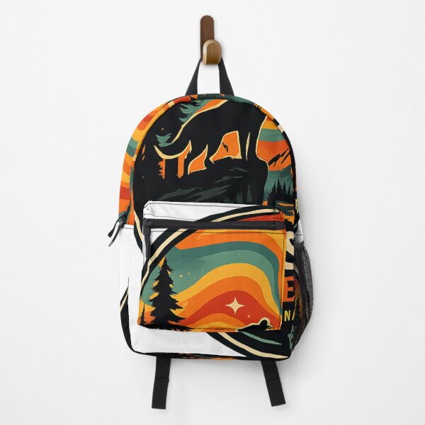 Item preview, Mystic Wilderness National Park - Retro Wolf Howling Sunset designed and sold by HumeThreads.