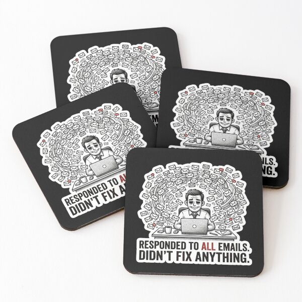 Item preview, Responded To All Emails Didn't Fix Anything Funny Work Sticker designed and sold by BooDesignStudio.