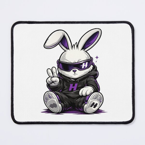 Item preview, Purple Futuristic Streetwear Bunny designed and sold by KM Design.