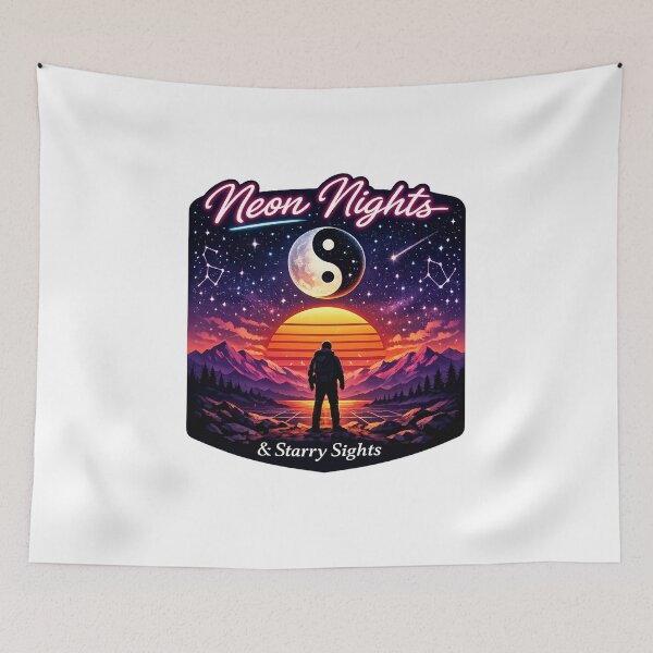 Item preview, Neon Nights Under Cosmic Balance designed and sold by Dresut.