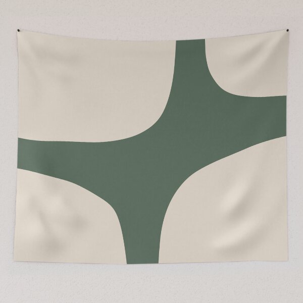 Item preview, Forest Green Mid Century Abstract Art designed and sold by NicoleYoungStudio.