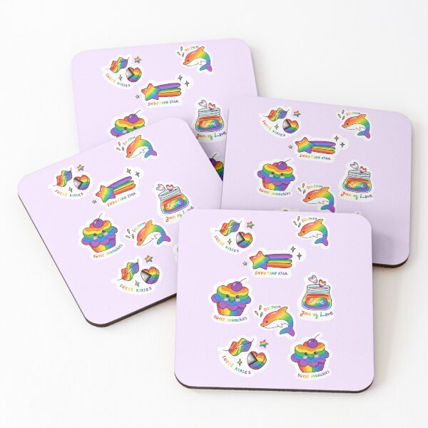 Item preview, Cute Kawaii Rainbow Pride Sticker Pack designed and sold by DanniJordan.