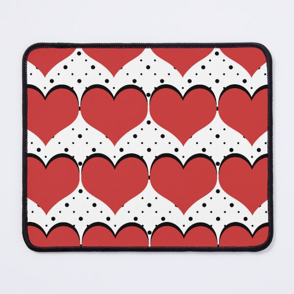 Item preview, Red, black & white hearts on polka dots designed and sold by Mint + Midnight.