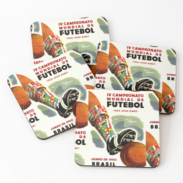 Item preview, Vintage 1950 FIFA World Cup Poster | Brazil Soccer Art | Mid-Century Design & International Flags | Sports History Print designed and sold by artofuniverse.