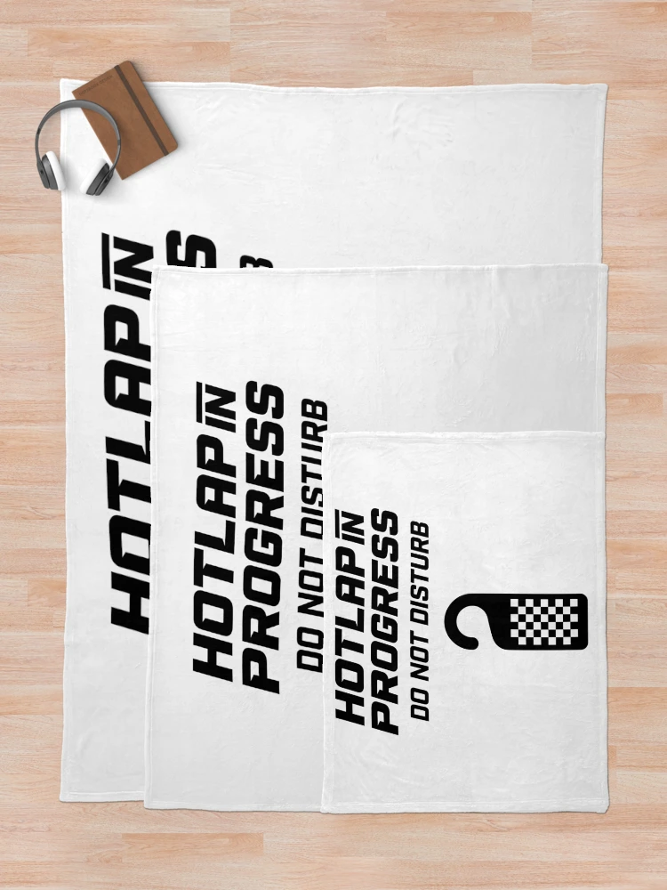 Thumbnail 5 of 6, Throw Blanket, Hotlap In Progress: Do Not Disturb - Sim Racing designed and sold by GarageGraphics.
