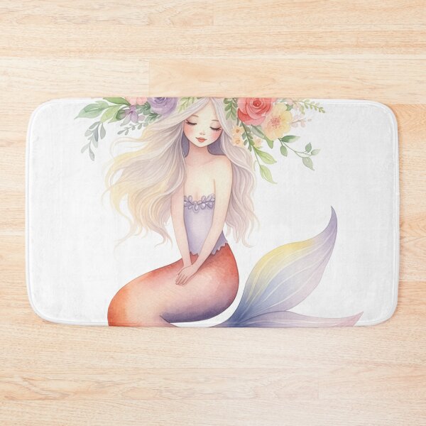 Item preview, Pastel Flower Crown Mermaid designed and sold by Rutvain.