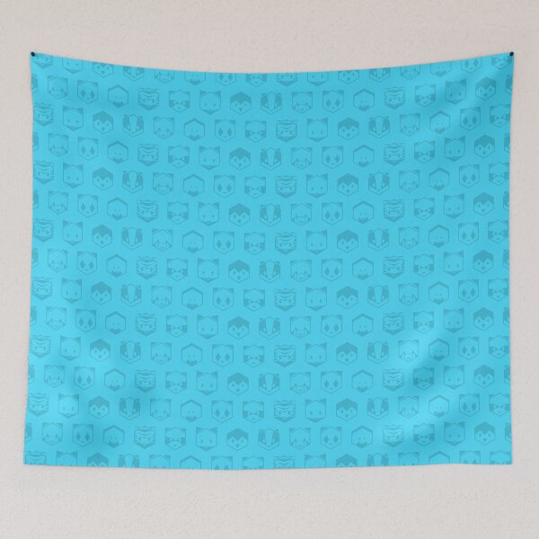 Item preview, Honeycomb Animals Blue - Dark designed and sold by animinimal.