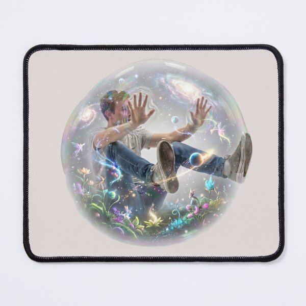 Item preview, Trapped in a Cosmic Dream Surreal Man in Bubble Universe designed and sold by puzzell.
