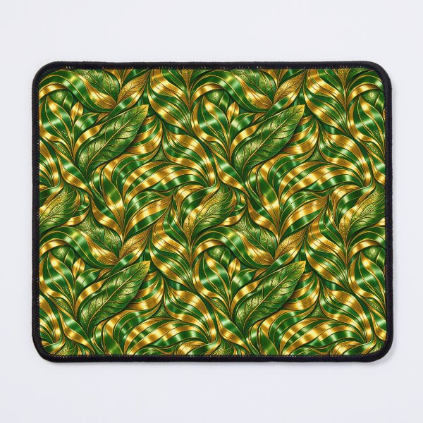 Item preview, Golden/Green Organic Flow – Seamless Nature‑Inspired Pattern designed and sold by RBBHovi.
