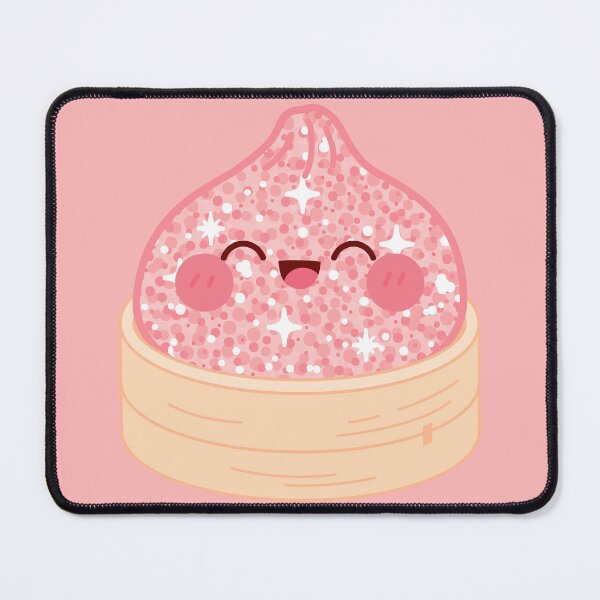 Item preview, Reddish Glitter squishy Dumpling iun its bamboo steamer basket designed and sold by EmeraldeaArt.