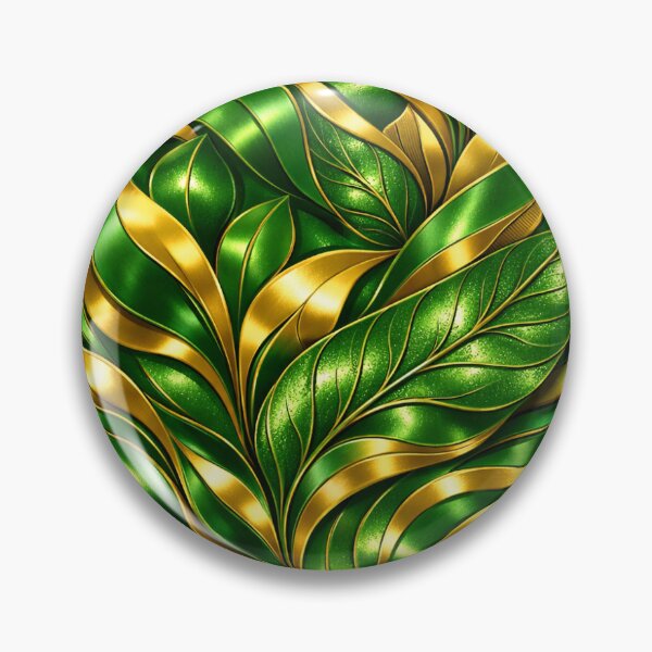 Item preview, Golden/Emerald Organic Flow – Seamless Nature‑Inspired Pattern designed and sold by RBBHovi.