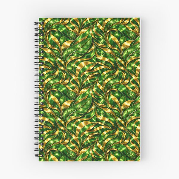 Item preview, Golden/Emerald Organic Flow – Seamless Nature‑Inspired Pattern designed and sold by RBBHovi.