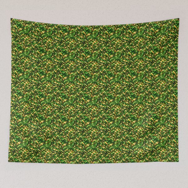 Item preview, Golden/Emerald Organic Flow – Seamless Nature‑Inspired Pattern designed and sold by RBBHovi.