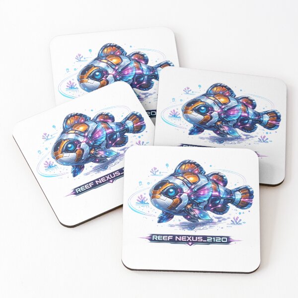 Item preview, Reef Nexus 2120 Cyber Clownfish – Neon Biomechanical Reef Explorer Design designed and sold by FusiTink.