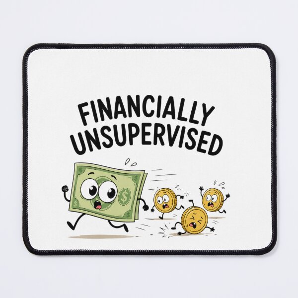 Item preview, Financially Unsupervised – Funny Money Humor Design designed and sold by MotylekAnia.