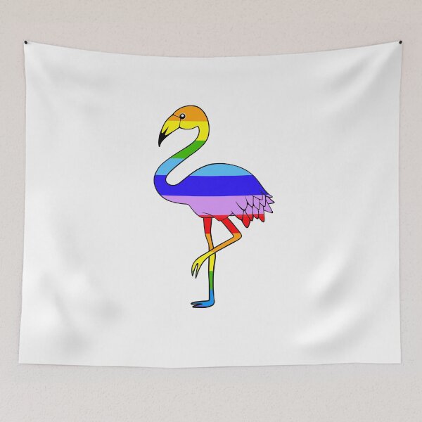 Item preview, Rainbow Pride Month Flamingo designed and sold by Sartoris Art.