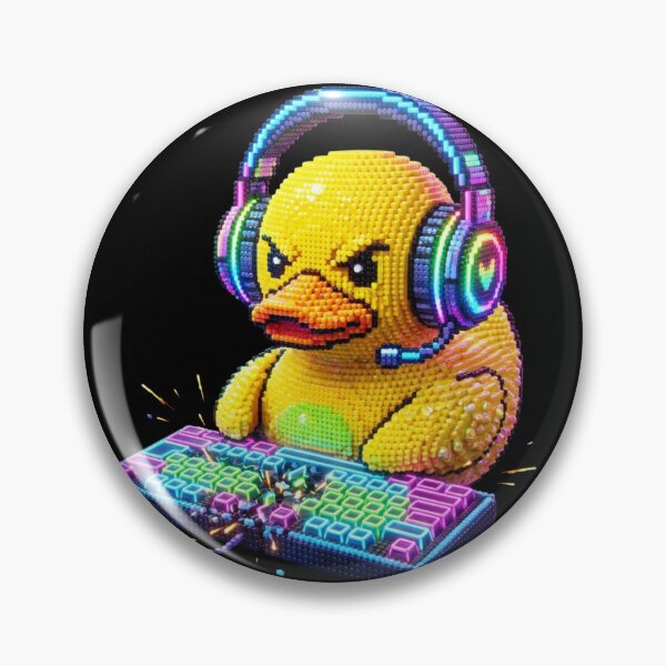 Item preview, Cool Angry Gamer Duck with RGB Headphones 3D Bead Art designed and sold by Rahaf-shop9.