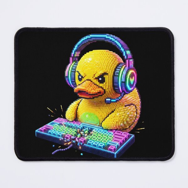 Item preview, Cool Angry Gamer Duck with RGB Headphones 3D Bead Art designed and sold by Rahaf-shop9.
