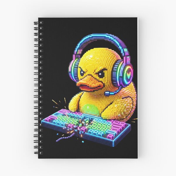 Item preview, Cool Angry Gamer Duck with RGB Headphones 3D Bead Art designed and sold by Rahaf-shop9.