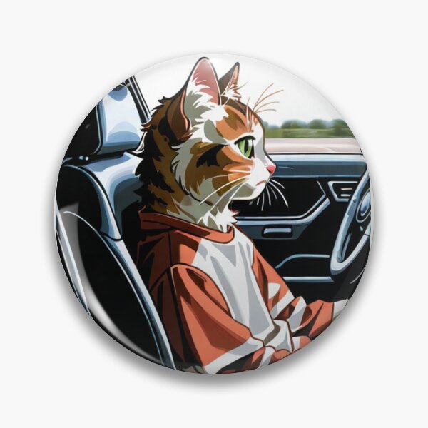Item preview, Cat - Driver Sporty Orange designed and sold by DoodyPets.