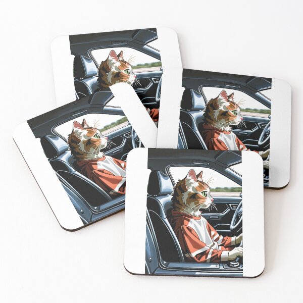 Item preview, Cat - Driver Sporty Orange designed and sold by DoodyPets.