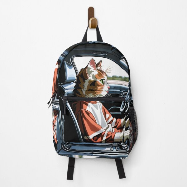 Item preview, Cat - Driver Sporty Orange designed and sold by DoodyPets.