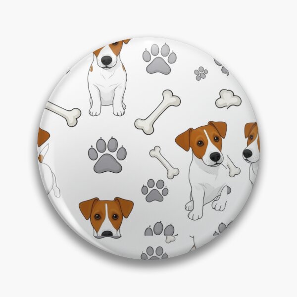 Item preview, Jack Russell Terrier pattern with bones and paw prints designed and sold by Prints by Mat.