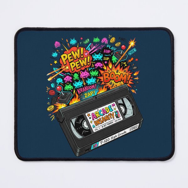 Item preview, Retro VHS Tape Arcade Insanity Pixel Art Comic designed and sold by RetroRewind Studio.