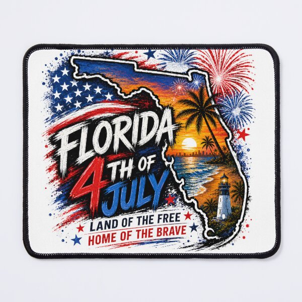 Item preview, Florida 4th of July Patriotic Beach Sunset Design designed and sold by ButterflyHolly Resource.