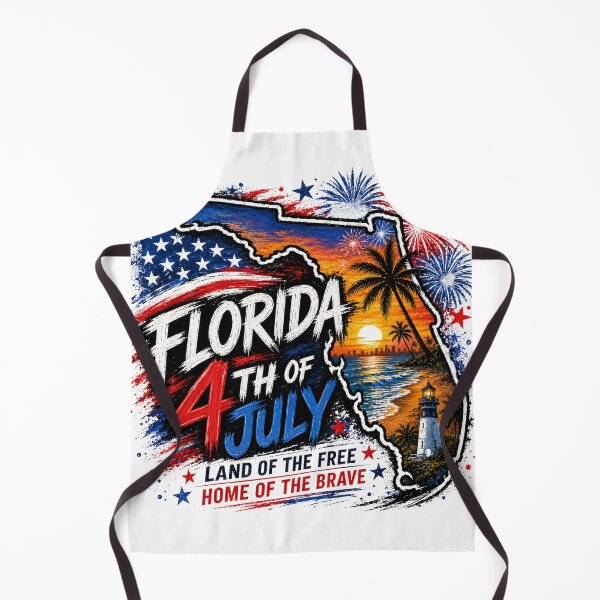 Item preview, Florida 4th of July Patriotic Beach Sunset Design designed and sold by ButterflyHolly Resource.