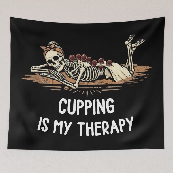 Item preview, Funny Skeleton Cupping Is My Therapy designed and sold by Majnon8bp.