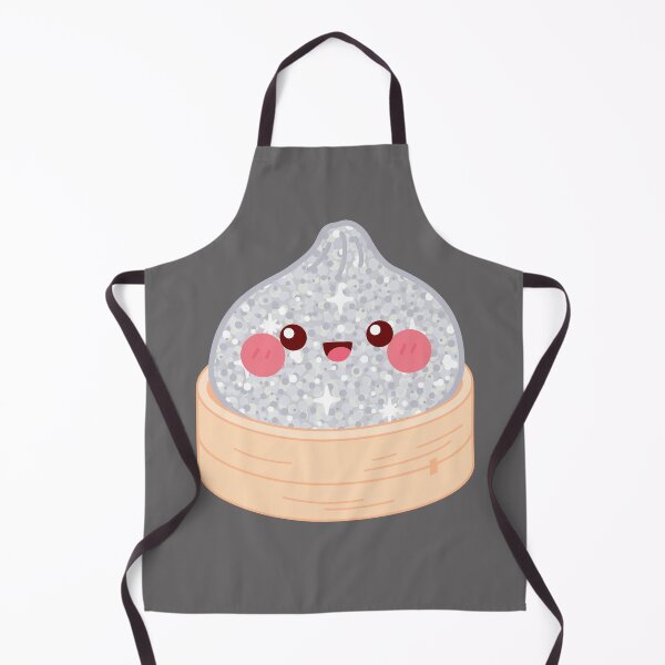 Item preview, Kawaii Silver Glitter Squishy Dumpling in bamboo steamer basket designed and sold by EmeraldeaArt.