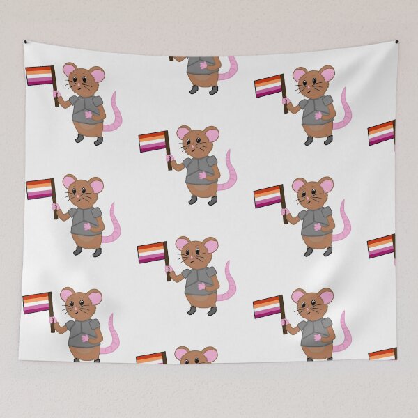 Item preview, Sir Wombleton With Lesbian Pride Flag designed and sold by ChloeCosDesigns.