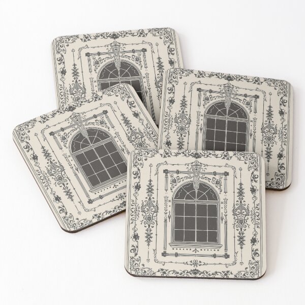 Item preview, Vintage Ornate Window Frame | Victorian Decorative Line Art designed and sold by HelgaCraftery.