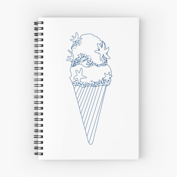 Item preview, Ice Cream Cone Blue Line designed and sold by BetweenForms.