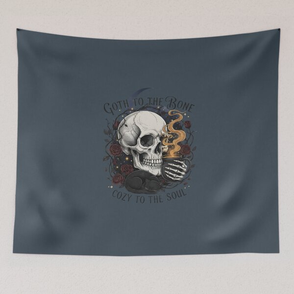 Item preview, Cozy Goth Skull Art designed and sold by Moodelier.
