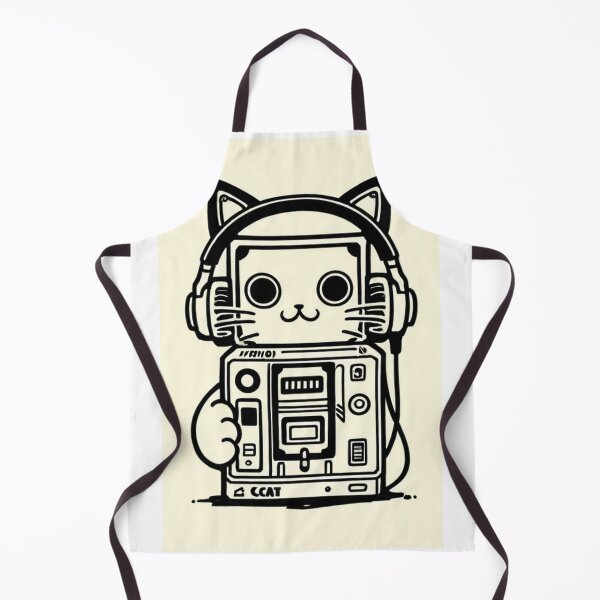 Item preview, Cat - Green Walkman Retro designed and sold by DoodyPets.