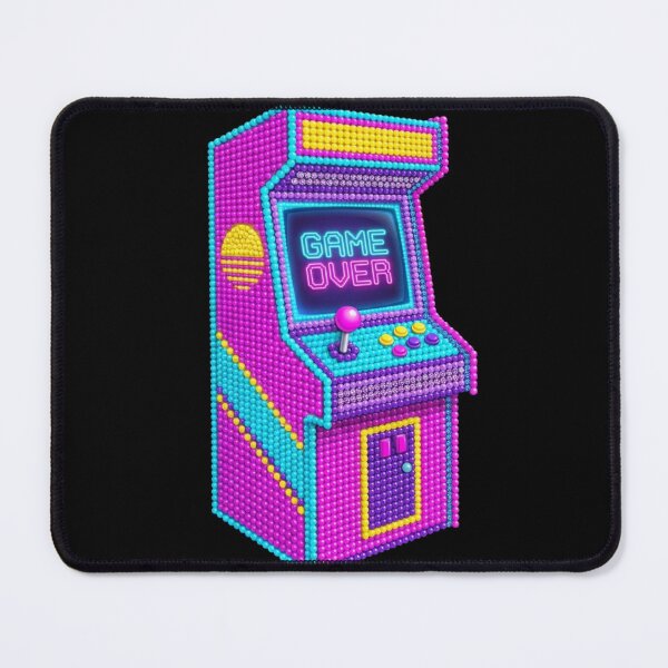 Item preview, Vaporwave Arcade Machine 3D Crystal Bead Art Poster designed and sold by Rahaf-shop9.