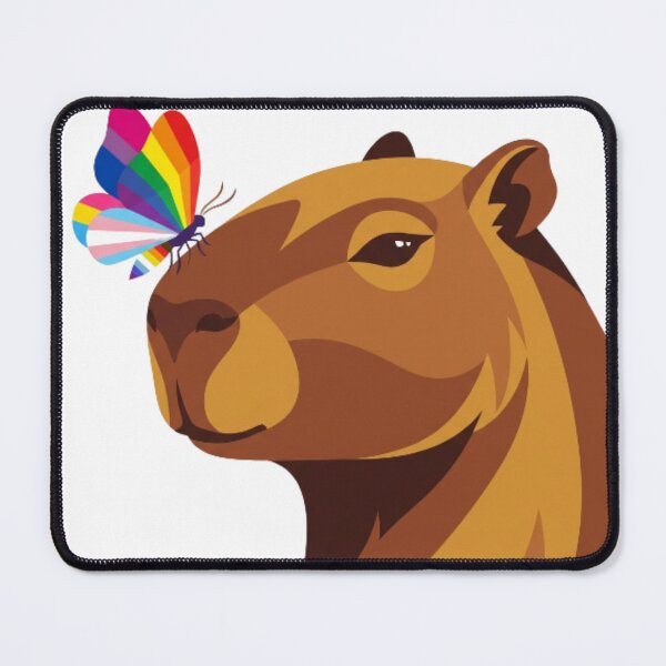 Item preview, Capybara with Pride Moth designed and sold by CozyDesignsCo.