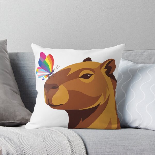 Item preview, Capybara with Pride Moth  designed and sold by CozyDesignsCo.