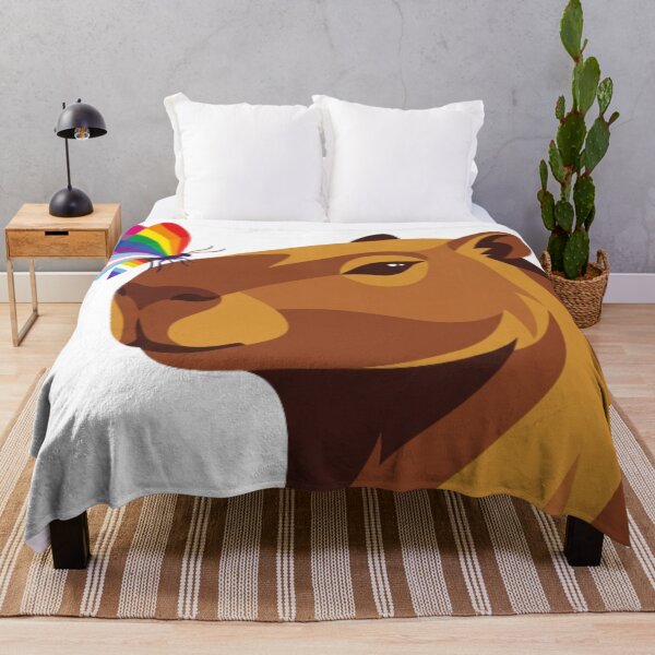 Item preview, Capybara with Pride Moth designed and sold by CozyDesignsCo.