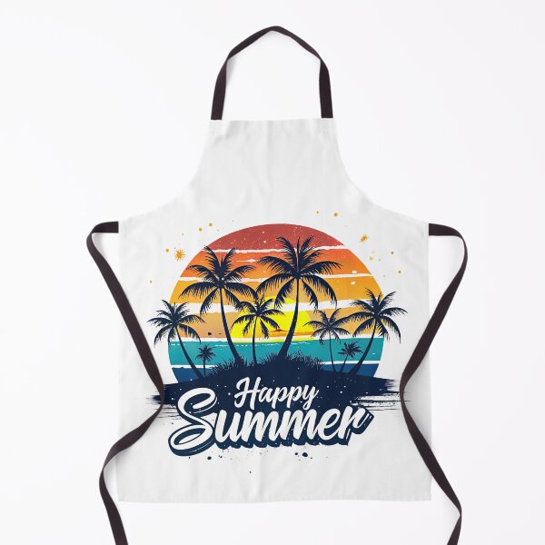 Item preview, Happy Summer Retro Palm Trees Sunset Beach designed and sold by MagySale.