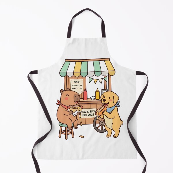 Item preview, Capybara And Dog Eating Hot Dogs designed and sold by laughingshirts.