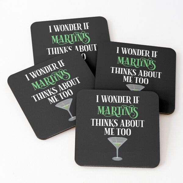 Item preview, I Wonder If Martinis Thinks About Me Too designed and sold by Cat Lady Designs.