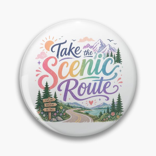 Item preview, Take the Scenic Route - Road Trip Adventure Design designed and sold by Myra365Art.