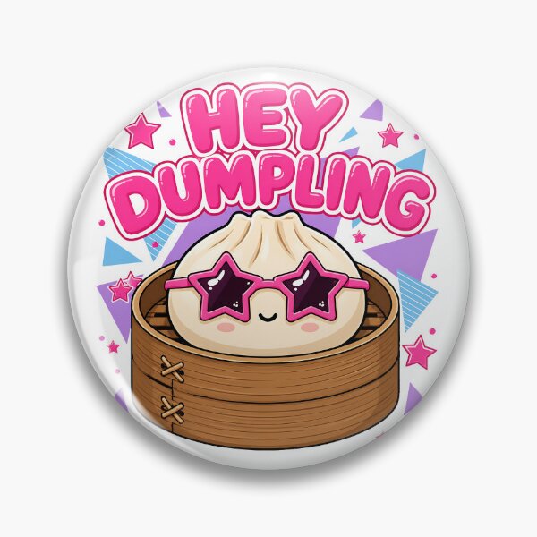 Item preview, Hey Dumpling – Kawaii Dim Sum in Bamboo Steamer with Retro Star Sunglasses designed and sold by EmeraldeaArt.