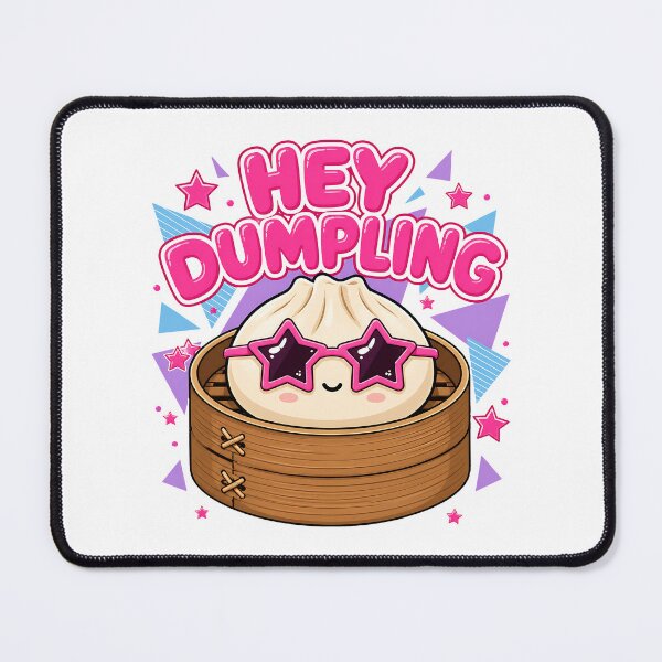 Item preview, Hey Dumpling – Kawaii Dim Sum in Bamboo Steamer with Retro Star Sunglasses designed and sold by EmeraldeaArt.