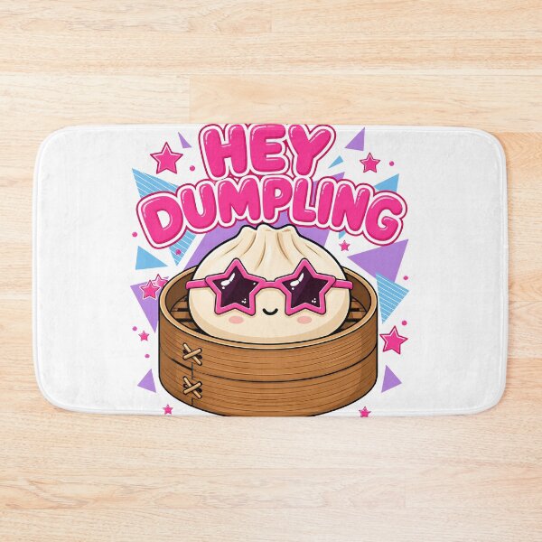 Item preview, Hey Dumpling – Kawaii Dim Sum in Bamboo Steamer with Retro Star Sunglasses designed and sold by EmeraldeaArt.