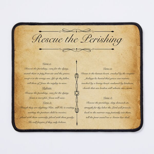 Item preview, Rescue the Perishing designed and sold by Christian Hymns and Heroes.